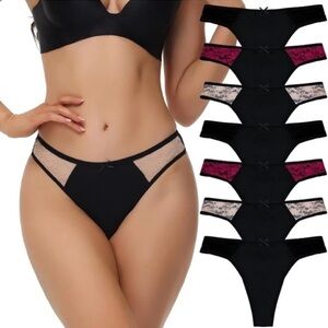 💜Lyythavon women’s 7 pack Underwear Thongs,Comfortable Panties Undies Size:Med